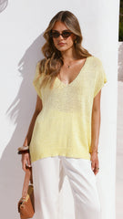Stelaria Knit Top - Yellow