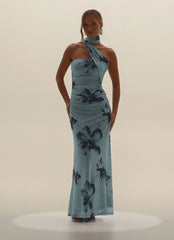 Songbird Maxi Dress - Blue Black Floral