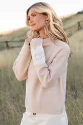 Oda Floral Sweater | Natural + Off White