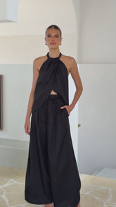 Melinda High Waist Pants - Black