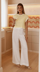 Shoreline Crochet Top - Yellow