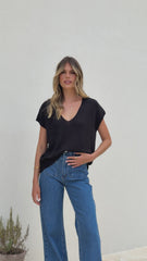 Stelaria Knit Top - Black