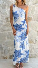 Ellita Maxi Dress - Blue Floral