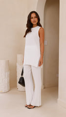 Megan Knit Pants - White